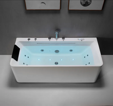 Load image into Gallery viewer, Whirlpool Tubs White Back To Wall  Acrylic Massage  Spa Bath
