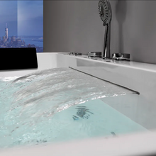 Load image into Gallery viewer, Whirlpool Tubs White Back To Wall  Acrylic Massage  Spa Bath
