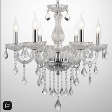 Load image into Gallery viewer, Clear Chandelier Living Room Crystal Ceiling Lamp LED 6 lights
