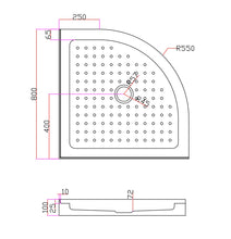 Load image into Gallery viewer, Shower Tray - Round Series Center / Corner Hole Option
