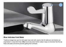 Load image into Gallery viewer, Traditional Design Twin Pair Hot Cold Water Mixer Sink with Ceramic Disc for Bathroom
