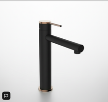 Load image into Gallery viewer, Aquatica Point Vessel Mixer Black &amp; Copper
