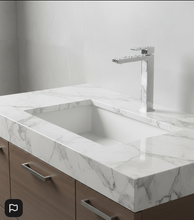 Load image into Gallery viewer, Aquatica Elements Vessel Mixer with Black/White Marble Trim
