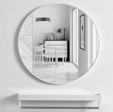 Load image into Gallery viewer, Bathroom Mirror for Wall with White Metal Frame 800mm
