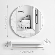 Load image into Gallery viewer, Bathroom Mirror for Wall with White Metal Frame 800mm
