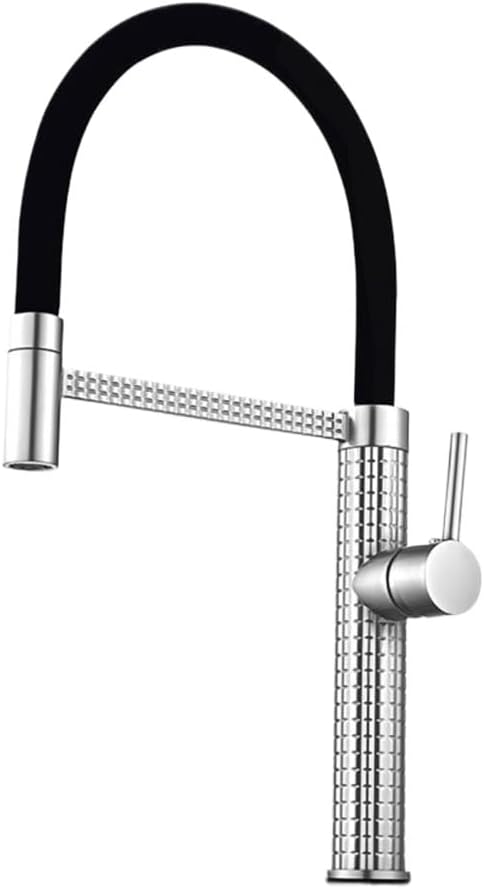Carved Spring Neck Pull Out Kitchen Sink Mixer Tap Brass 4 Colors