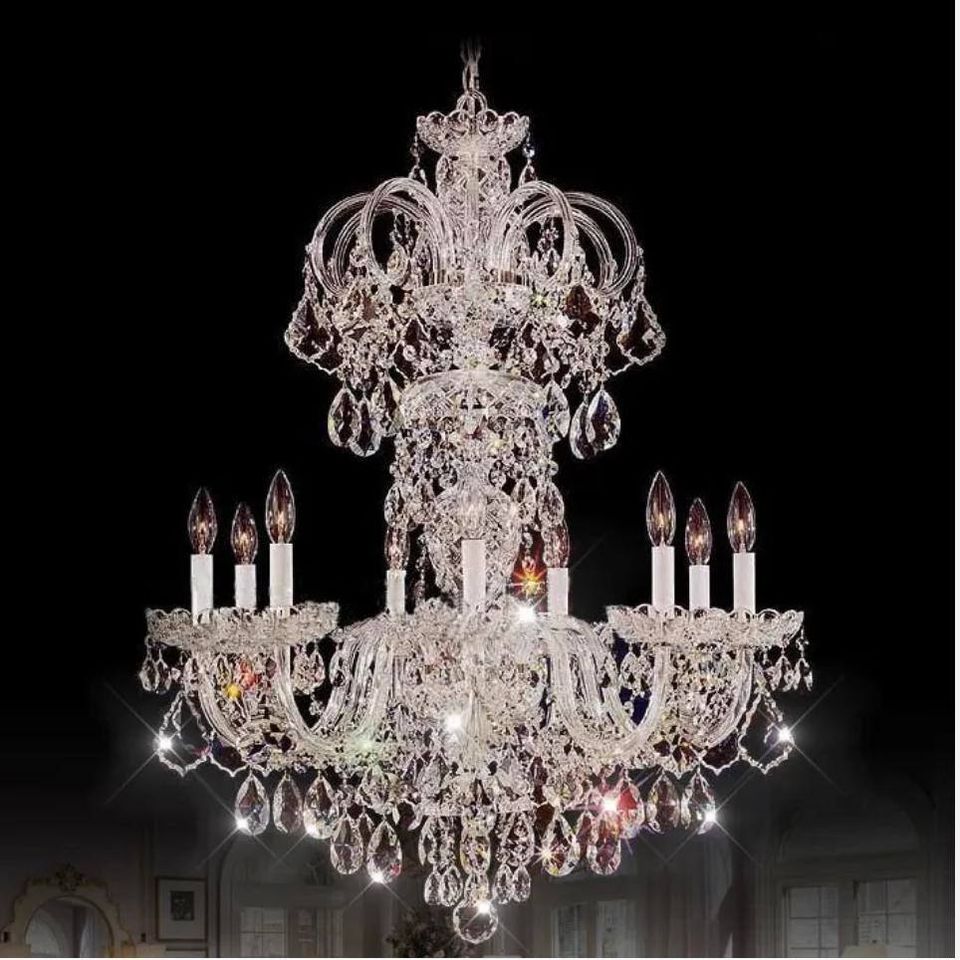 Clear Chandelier Living Room Crystal Ceiling Lamp LED