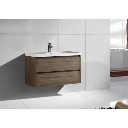Vanity - Vela Series 1200 White Acrylic Basin With Double Drawers