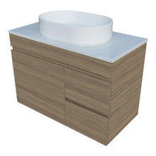 Load image into Gallery viewer, Vanity - Heron Series Quartz Stone Counter Top Set-  Wooden Colour

