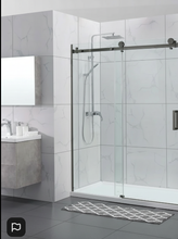 Load image into Gallery viewer, Shower Glass - Rock Series Sliding Door Gunmetal Grey Frame
