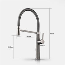 Load image into Gallery viewer, Carved Spring Neck Pull Out Kitchen Sink Mixer Tap Brass 4 Colors
