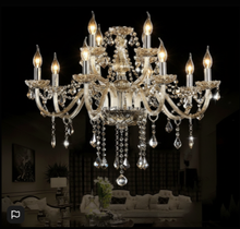 Load image into Gallery viewer, Clear Chandelier Living Room Crystal Ceiling Lamp LED 12 lights
