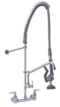 Load image into Gallery viewer, Pre Rinse Faucet Commercial Pull Down Brass Double Handles Pre Rinse Faucet - Wall Mount
