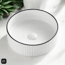Load image into Gallery viewer, Counter Top Ceramic Basin 025 Black/ White
