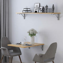Load image into Gallery viewer, Folding table Wall Mounted Stainless Steel Folding Triangle Shelf Pair
