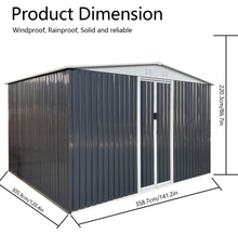 Load image into Gallery viewer, Sliding Door Gable Roof Shed - L2954xD2426xH2196
