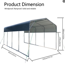 Load image into Gallery viewer, Metal Carport Carports And Sheds Steel Galvanized Carport -D5830xL3330xH2800
