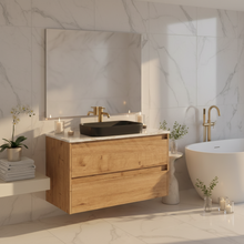 Load image into Gallery viewer, Vanity - Heron Series Plywood in Wooden Color With Stone Top - 100% Water Proof

