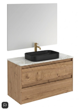 Load image into Gallery viewer, Vanity - Heron Series Plywood in Wooden Color With Stone Top - 100% Water Proof
