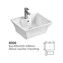 Load image into Gallery viewer, Counter Top Ceramic Basin KY305
