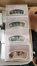 Load image into Gallery viewer, 24pcs Black French Press on Nails White Bow Pearl Design Fake Nail
