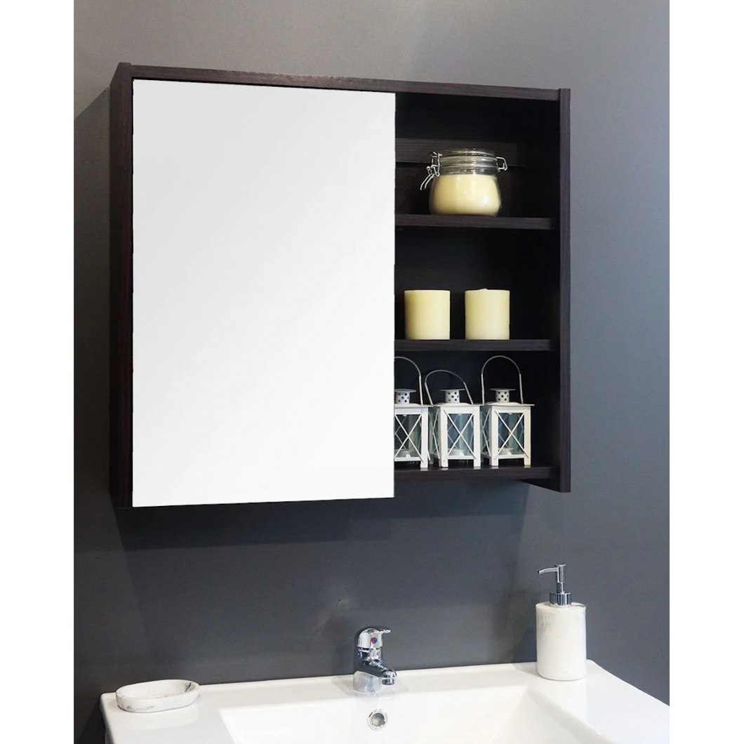 The European Bathroom Mirror Cabinet 100% WaterProof - Black
