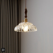 Load image into Gallery viewer, Modern French Minimalist Glass Flower Shape 1-Light Pendant Light

