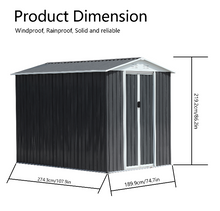 Load image into Gallery viewer, Sliding Door Gable Roof Shed - L2532xD1793xH1848
