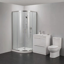 Load image into Gallery viewer, Bathroom Combo With 900mm Shower and 900mm Freestanding Vanity
