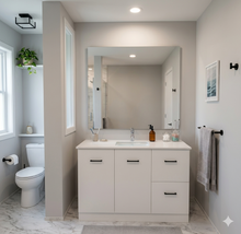 Load image into Gallery viewer, Vanity - Misty Series T900F-AS White - 100% Water Proof
