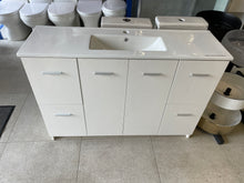 Load image into Gallery viewer, Vanity - Dekkor Series Plywood 1200x370 White (Slim Top) - 100% Water Proof

