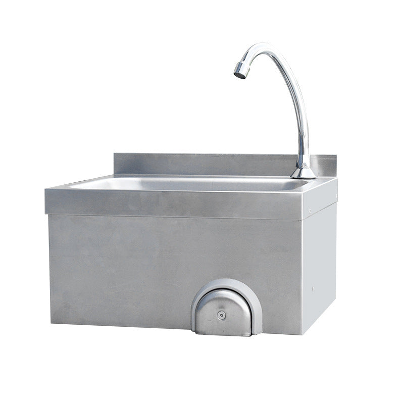 Wall Mounted Stainless Steel Sink Hotel Equipments Knee operate Hand Wash Sink