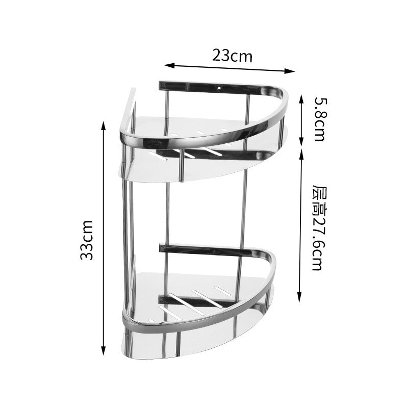 Bathroom Corner Shelf Basket - 304 Stainless Steel