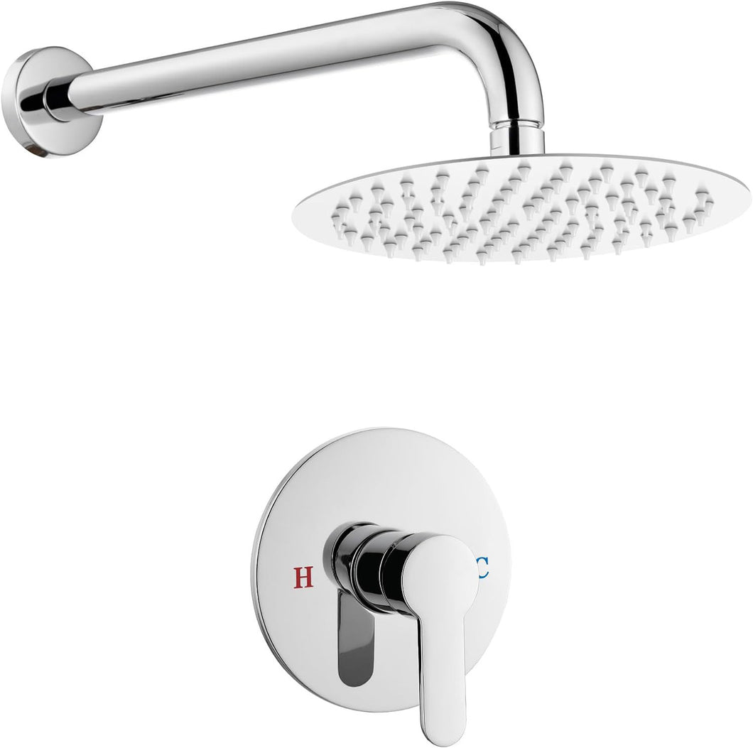Bathroom Rain Shower System - Chrome Rainfall Shower Head