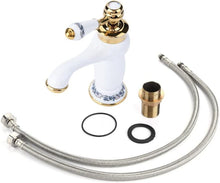 Load image into Gallery viewer, Vintage Floral Ceramic Single Handle Mixer Tap Cold Hot Water
