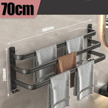 Load image into Gallery viewer, Black Space Aluminum Bathroom Shelf Towel Rack 2200-12
