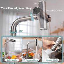 Load image into Gallery viewer, Nickel 304 Stainless Steel Pull-out Kitchen Faucet Waterfall Hot And Cold Mixed

