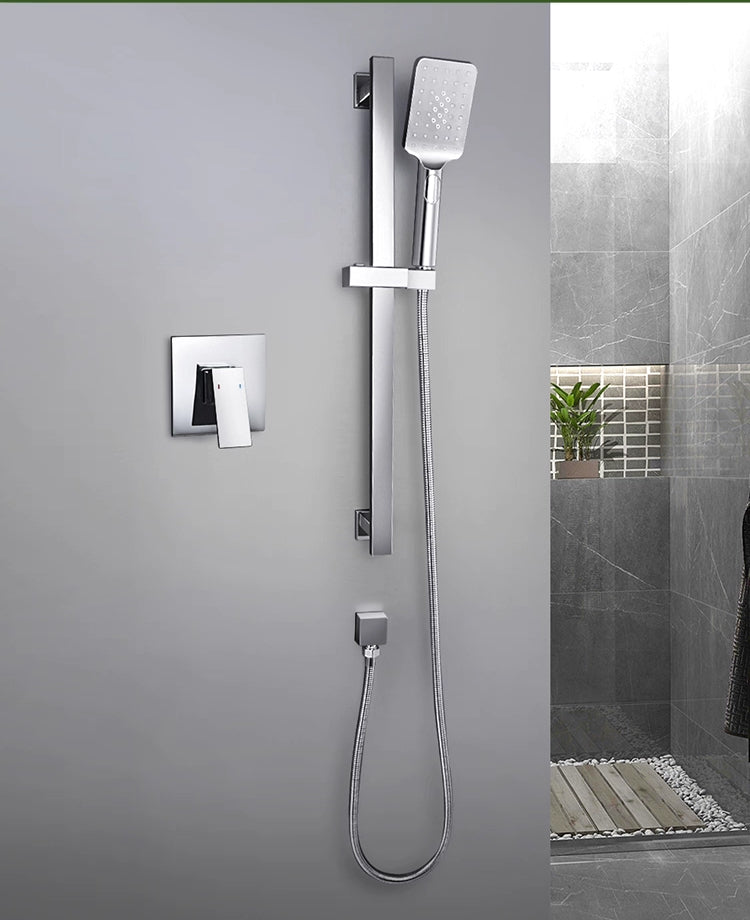 Shower Slide Combo Mains Pressure L005C Set Chrome/Black