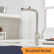Load image into Gallery viewer, Nickel 304 Stainless Steel Pull-out Kitchen Faucet Waterfall Hot And Cold Mixed

