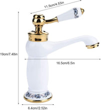 Load image into Gallery viewer, Vintage Floral Ceramic Single Handle Mixer Tap Cold Hot Water
