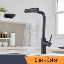 Load image into Gallery viewer, Nickel 304 Stainless Steel Pull-out Kitchen Faucet Waterfall Hot And Cold Mixed
