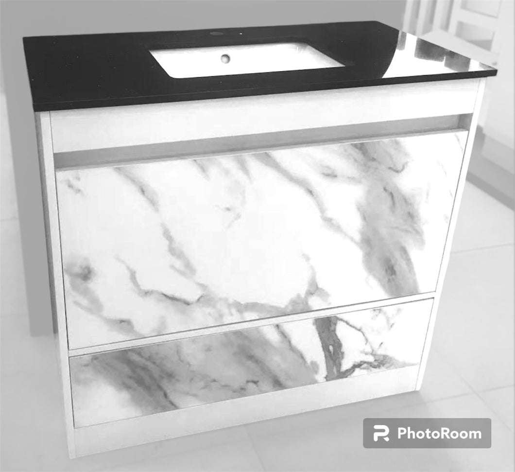 Vanity 1200mm- White Marble Pattern With Engineering Stone