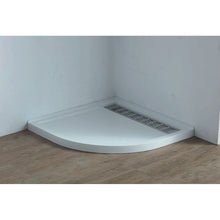 Load image into Gallery viewer, Shower Tray - High Flow Waste &amp; Stainless Steel Grate Cover 1000x1000mm - R10 Corner

