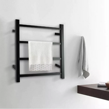 Load image into Gallery viewer, Heated Towel Rail Square 4/7/9 Bar - Black

