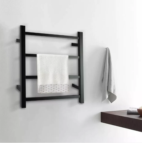 Heated Towel Rail Square 4/7/9 Bar - Black