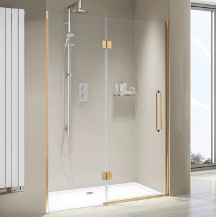 Shower Glass - Stream Series Swing Door 10mm Glass Golden Frame