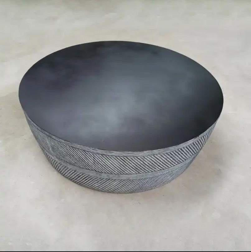 Indoor modern cement concrete coffee table large simple coffee table round 900mm