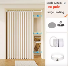 Load image into Gallery viewer, Magnetic Folding Accordion Door Curtain Wardrobe Curtain Room Divider
