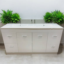 Load image into Gallery viewer, Vanity - Misty Series T1500F Double Basin White - 100% Water Proof
