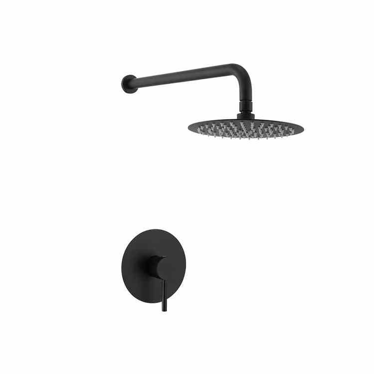 Bathroom Rain Shower System - Black Rainfall Shower Head